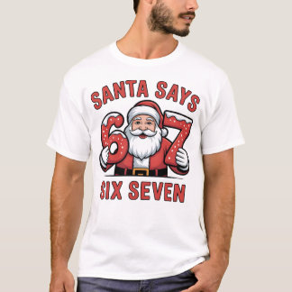 Camiseta santa says six seven