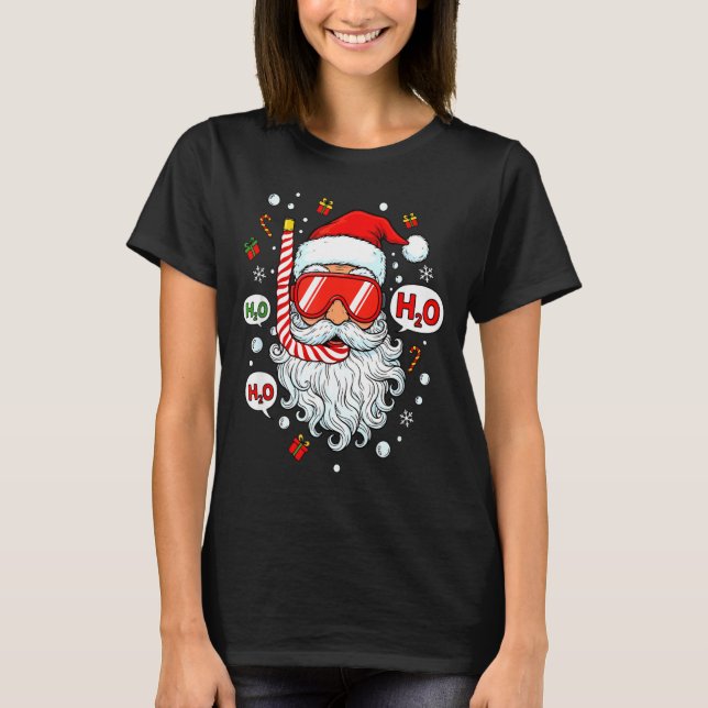 Camiseta Santa Scuba Diving Equipment Funny Scuba Diver Chr (Frente)