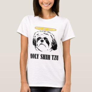Camiseta Santa Shih Tzu - Cão-De-Pé-Pet-Pet-Lover