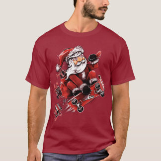 Camiseta Santa Skateboarding