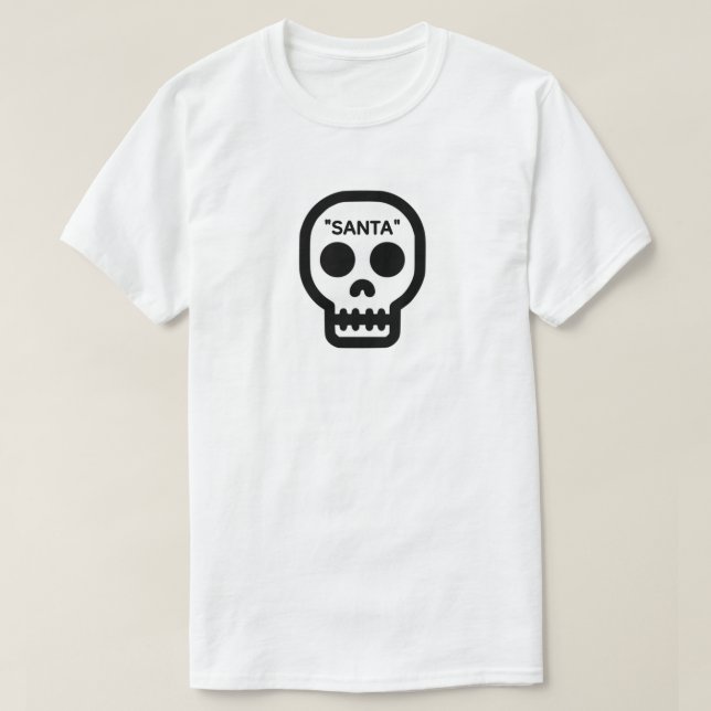 Camiseta Santa Skull T-Shirt (Customize It!) (Frente do Design)