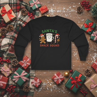 Camiseta Santa snack squad long sleeve