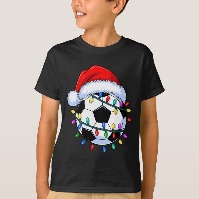 Camiseta Santa Soccer Ball Christmas Soccer  (Frente)