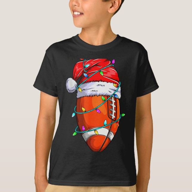 Camiseta Santa Srts Design For Men Boys Christmas Football  (Frente)