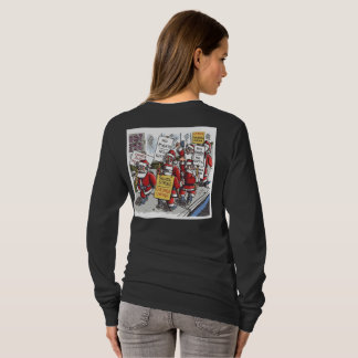 Camiseta Santa Strike women black long sleeve shirt back