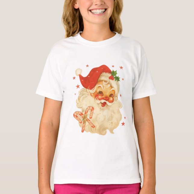 Camiseta Santa Style Tee – Festive Vintage Vibes (Frente)