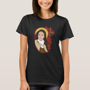 Camiseta Santa Teresa de Lisieux Crianças Florzinha Rosa Ca