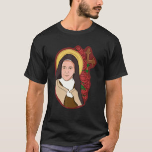 Camiseta Santa Teresa de Lisieux Crianças Florzinha Rosa Ca