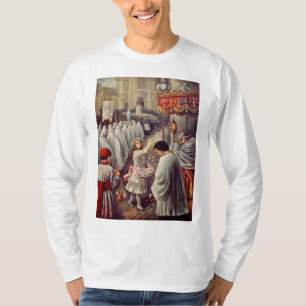 Camiseta Santa Teresinha Lançando Rosas Corpus Domini Arte