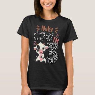 Camiseta Santa vaca, eu sou 3 Criança de Nascimento, 3ª Vac