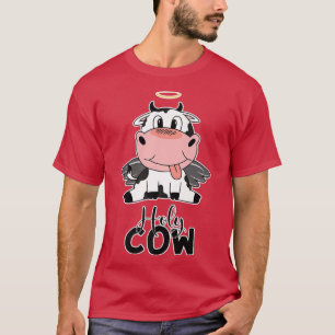 Camiseta Santa Vaca Pun Cute Kawaii Manga Pecuária Farinha