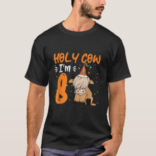 Camiseta Santa vaca, sou 8 cobaias escocesas, oitavo aniver