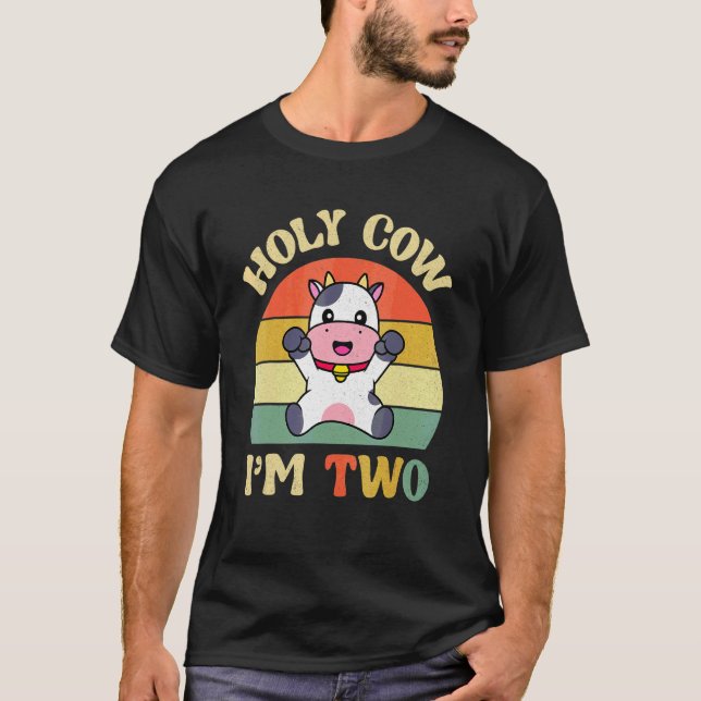 Camiseta Santa vaca, sou dois animais bonitos, Fazenda, Tem (Frente)