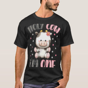 Camiseta Santa vaca, sou um primeiro aniversario animal Faz
