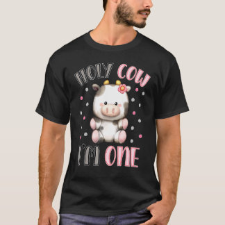 Camiseta Santa vaca, sou um primeiro aniversario de animais