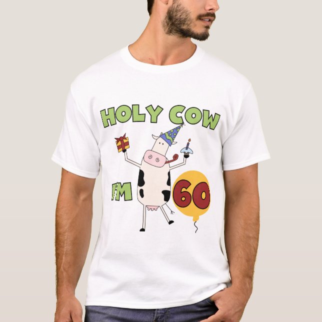 Camiseta Santa vaca, tenho 60 t-shirts e presentes (Frente)
