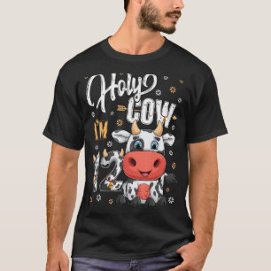 Camiseta Santa vaca, tenho doze anos, Fazenda de vaca, 12º.
