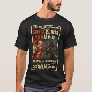 Camiseta Santa vs Krampus Fight Night Christmas Shirt – Dar