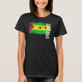 Camiseta Santana Então Tom E Bandeira De Prncil Para Homens
