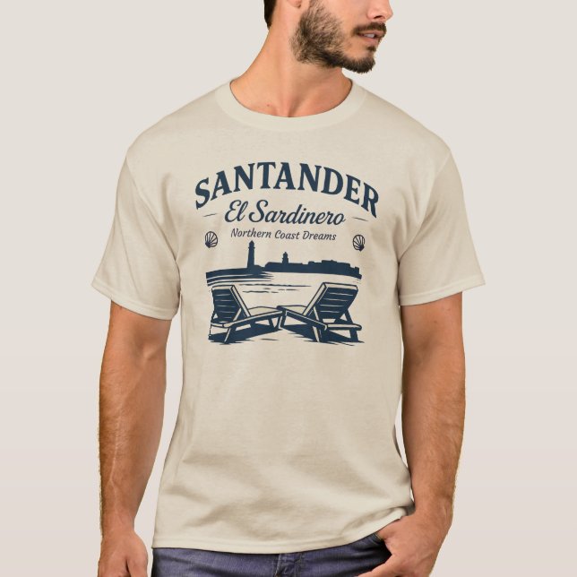 Camiseta Santander El Sardinero Beach Northern Coast Dreams (Frente)