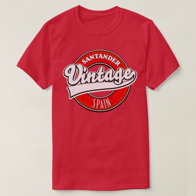 Camiseta Santander Espanha vintage (Frente do Design)