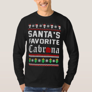 Camiseta Santas Favorita Cabrona México Cactus Skull Ugly C