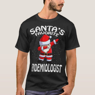 Camiseta Santas Favorita Epidemiologista Natal