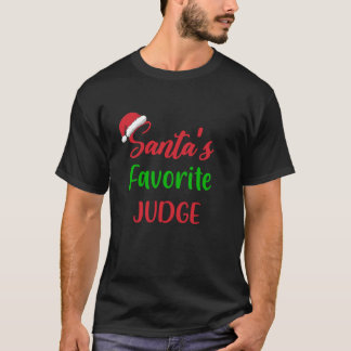 Camiseta Santas Favorita Juíza Funny Christmas Pajama Xmas