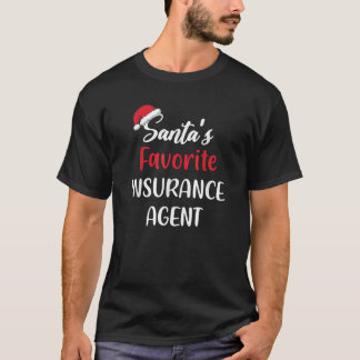 Camiseta Santas Favoritas Agente de Seguro Presente Diversã