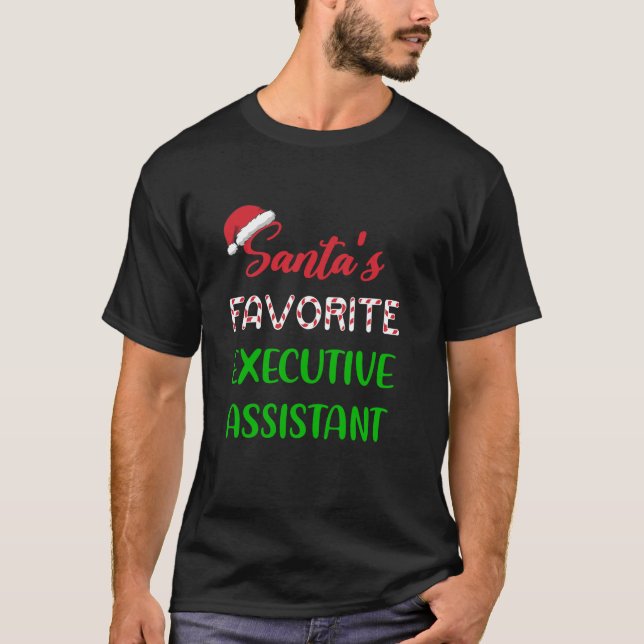 Camiseta Santas Favoritas Assistente Executivo Gift Engraça (Frente)