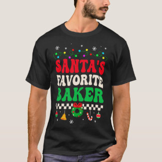 Camiseta Santas Favoritas Baker Retro Natal