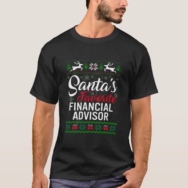 Camiseta Santas Favoritas do Conselheiro Financeiro de Nata (Frente)
