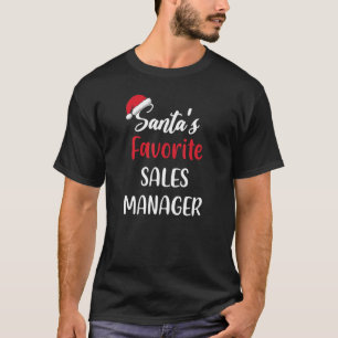 Camiseta Santas Favoritas Gerente de Vendas no Natal Pajama