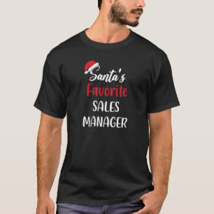 Camiseta Santas Favoritas Gerente de Vendas no Natal Pajama