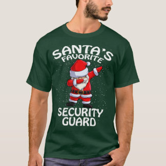 Camiseta Santas Favoritas Guarda de Segurança Natal 1