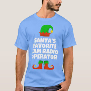 Camiseta Santas Favoritas Ham Rádio Operador Natal