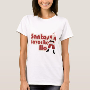 Camiseta Santas Favoritas Ho Engraçado Natal