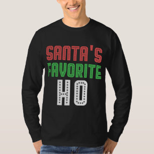 Camiseta Santas Favoritas Ho Engraçado Xmas Rowdy Inapropri