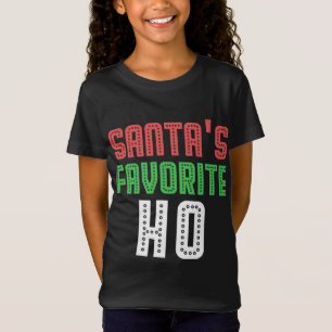 Camiseta Santas Favoritas Ho Engraçado Xmas Rowdy Inapropri