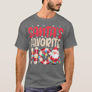 Camiseta Santas Favoritas Ho Papais noeis favoritas Ho Engr