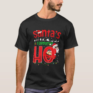 Camiseta Santas Favoritas Ho Papais noeis Favoritas Ho Engr
