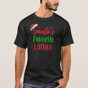Camiseta Santas Favoritas Latina Natal Natal pajama