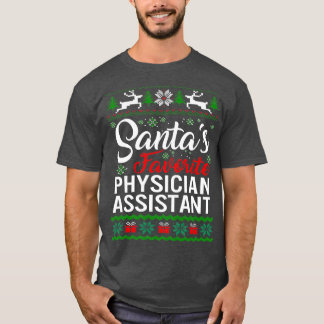 Camiseta Santas Favoritas Médico Assistente de Natal Feia