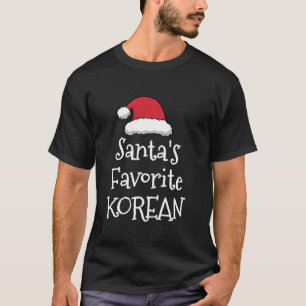 Camiseta Santas Favoritas Natal Coreano Engraçado Pjama de 