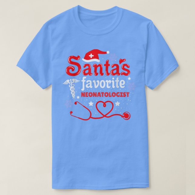 Camiseta Santas Favoritas Neonatologista Natal (Frente do Design)