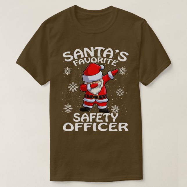 Camiseta Santas Favoritas Segurança no Natal (Frente do Design)