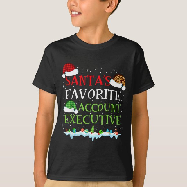 Camiseta Santa's Favorite Account Executive Fun Christmas  (Frente)