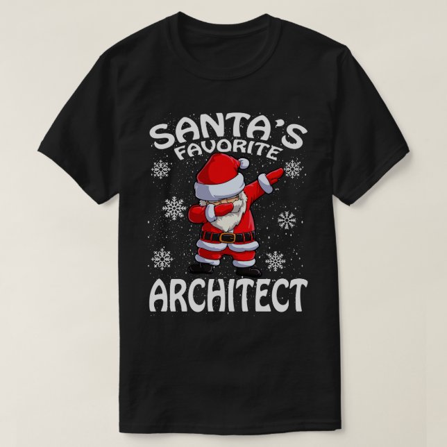 Camiseta Santas Favorite Arquiteto Natal 1 (Frente do Design)