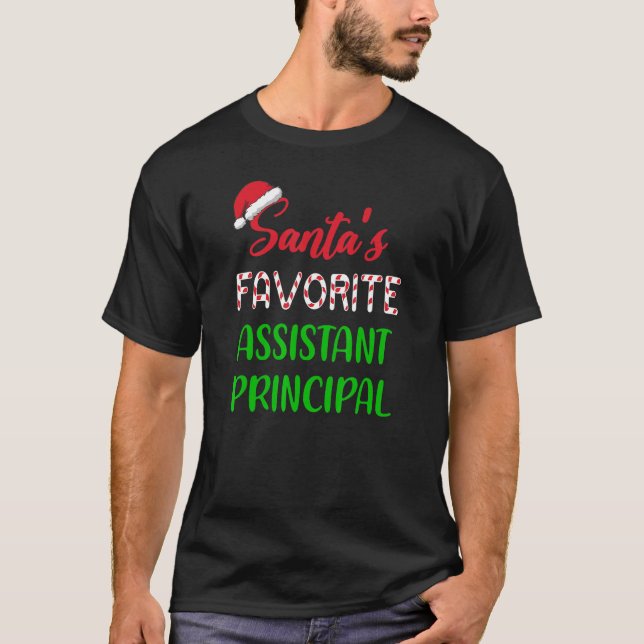 Camiseta Santas Favorite Assistant Principal     Chritsmas (Frente)