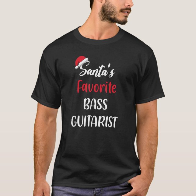 Camiseta Santas Favorite Bass Guitarist   Christmas bass gu (Frente)